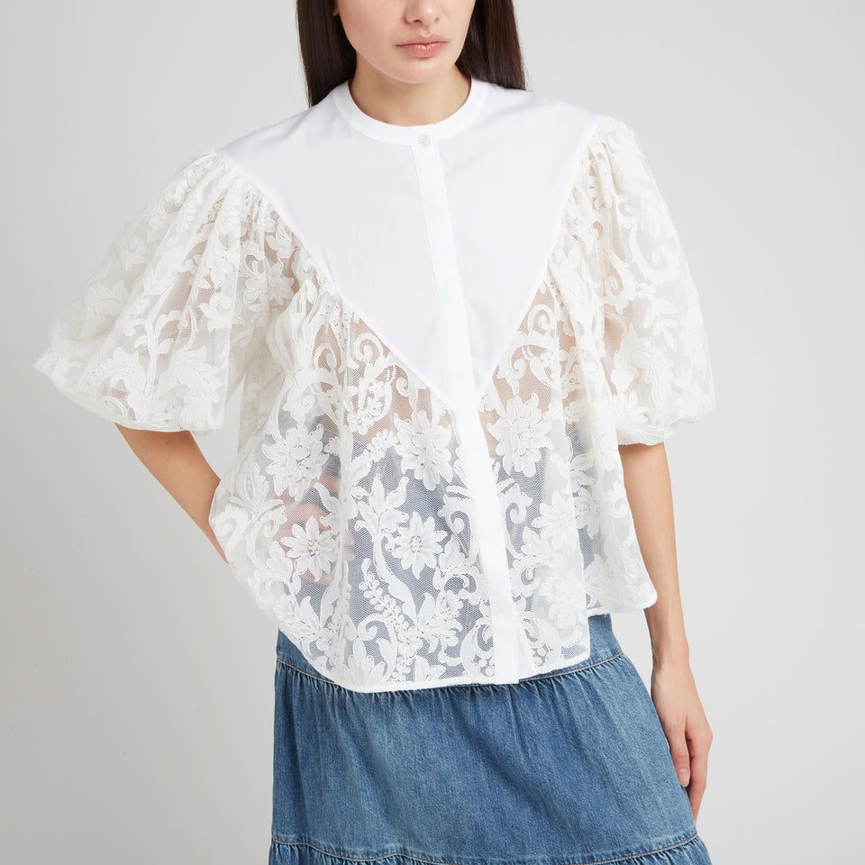 Camicia in tessuto bianca