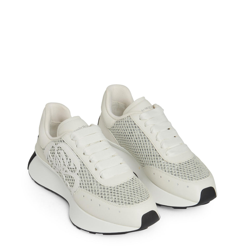 Sneakers ''Sprint Runner'' in pelle bianca 687996 W4UT18389 ALEXANDER MCQUEEN
