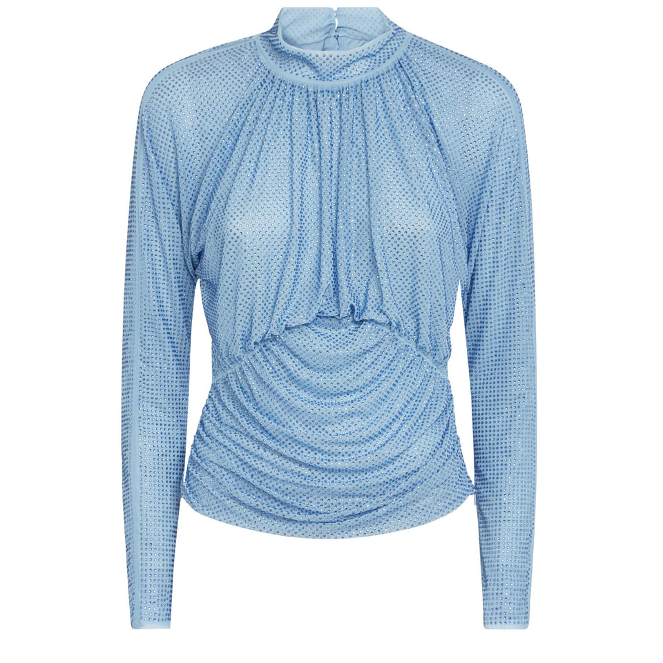 Top in light blue fabric