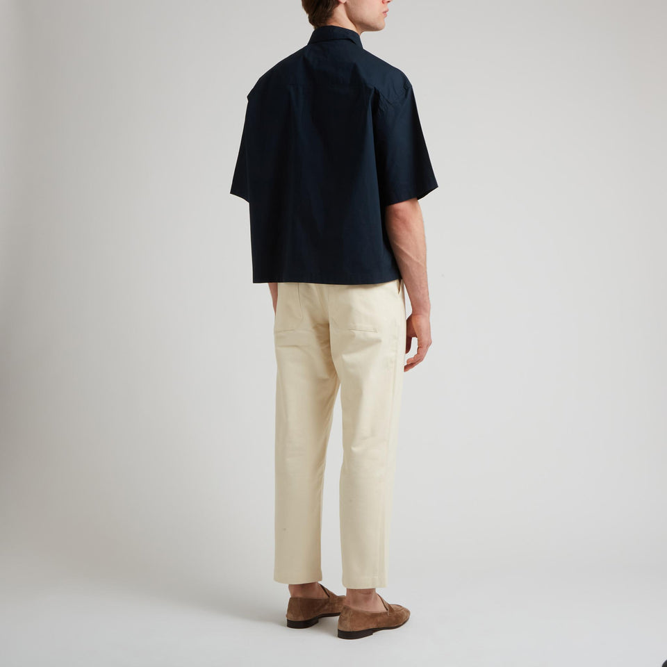 Camicia in cotone blu