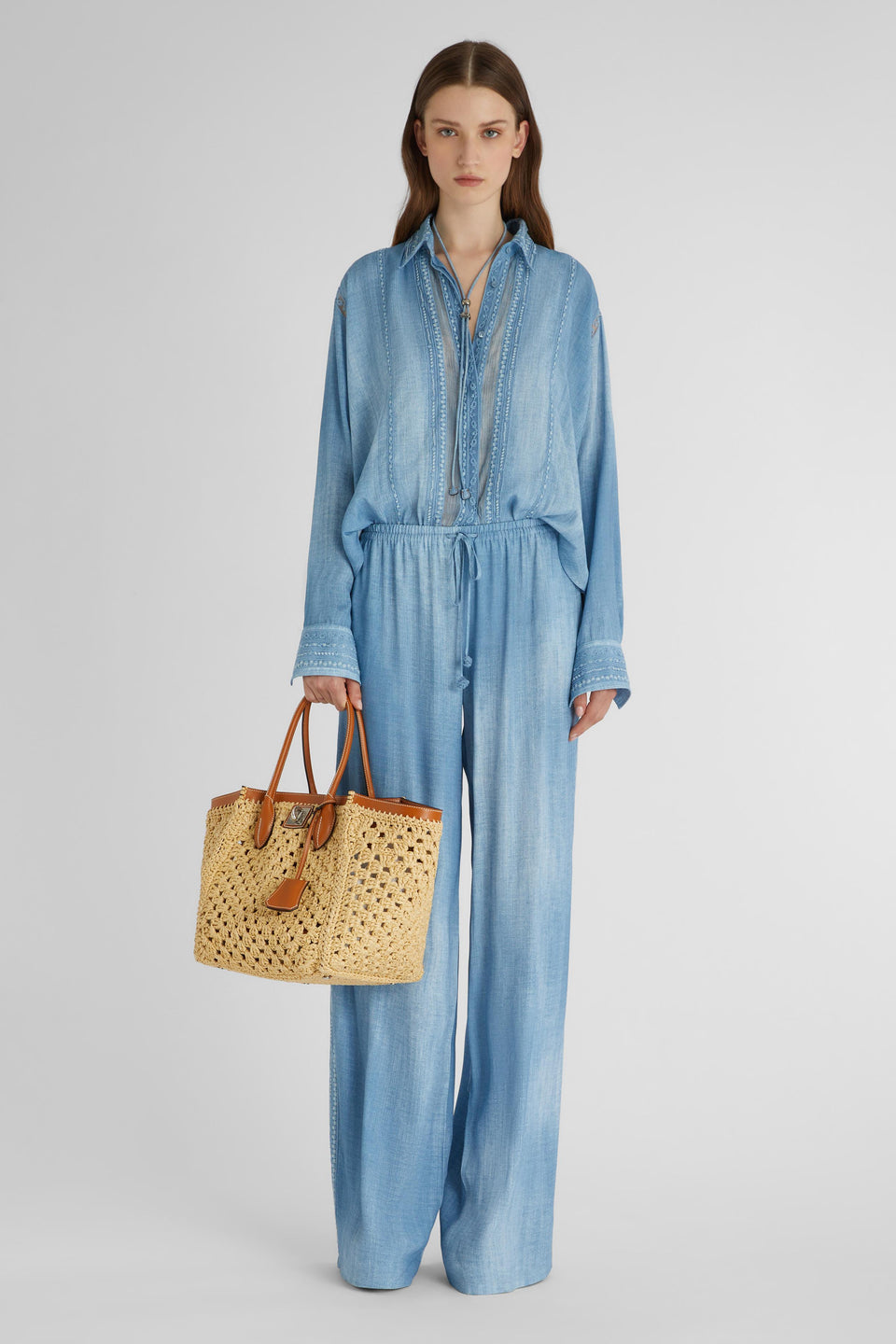 Light blue denim shirt