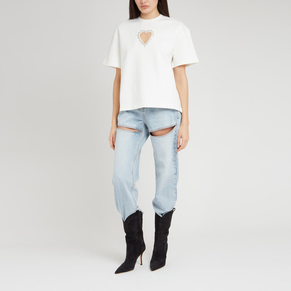 T-shirt in tessuto bianca