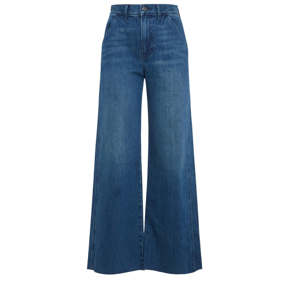 Blue denim flared jeans