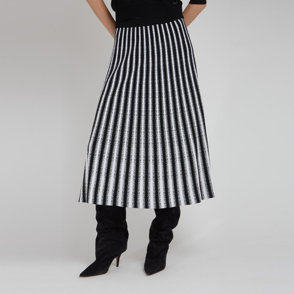 "Soho" skirt in black and white fabric