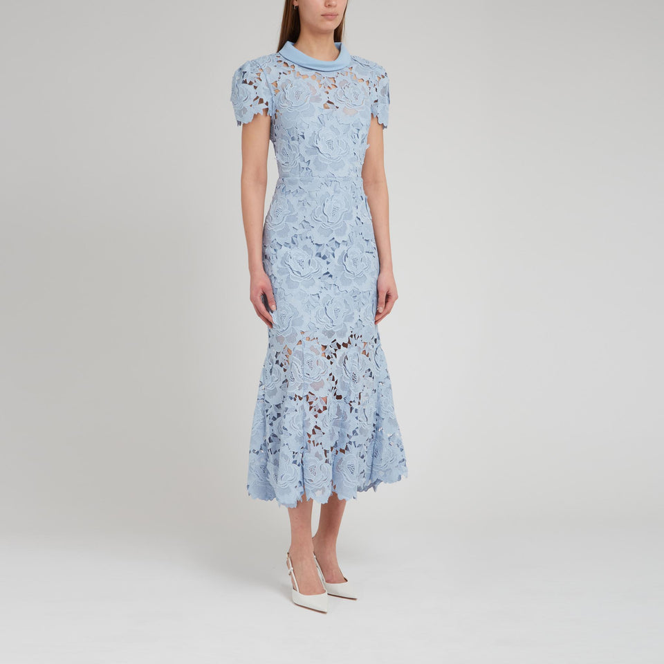 Dress in light blue fabric