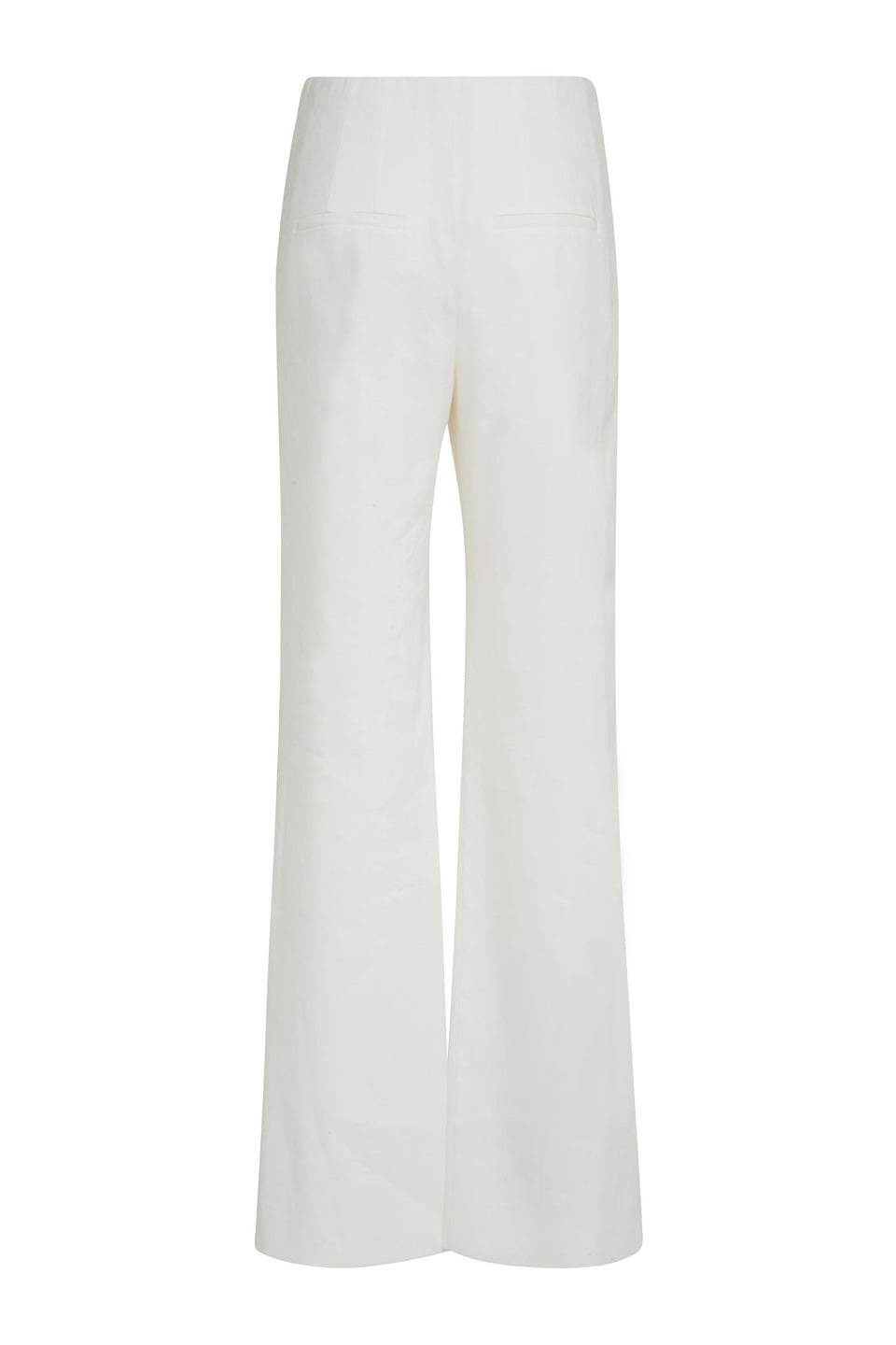 Pantalone svasato in tessuto bianco
