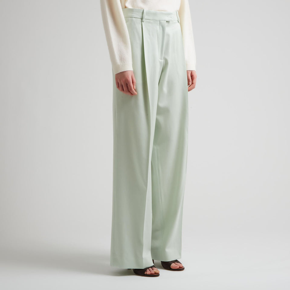 Pantalone in lana verde