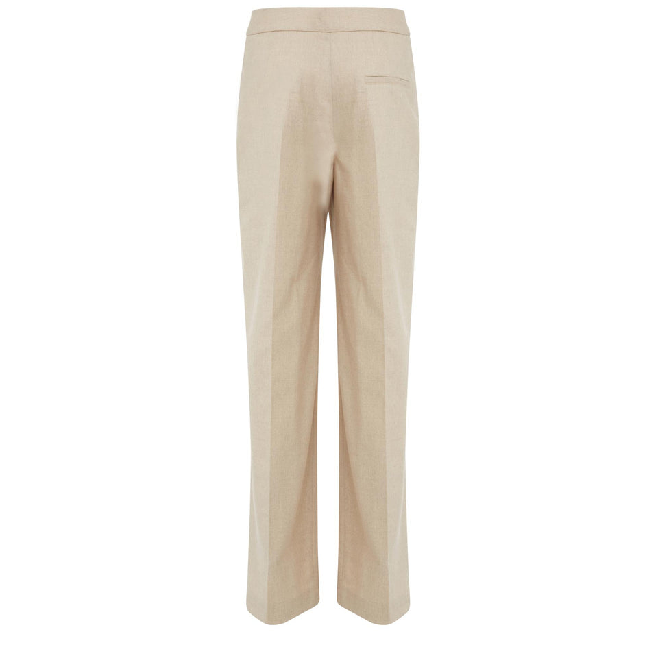 "Juno" trousers in beige wool