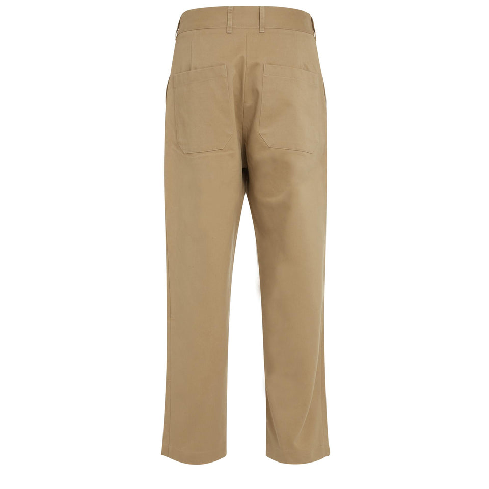 Pantalone in cotone marrone