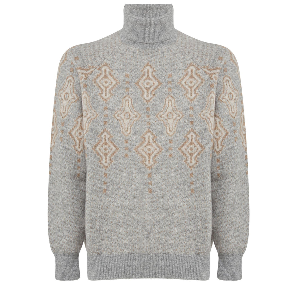 Dolcevita in lana grigio