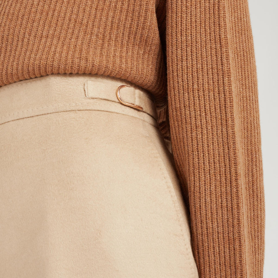 "Vesta" trousers in beige wool