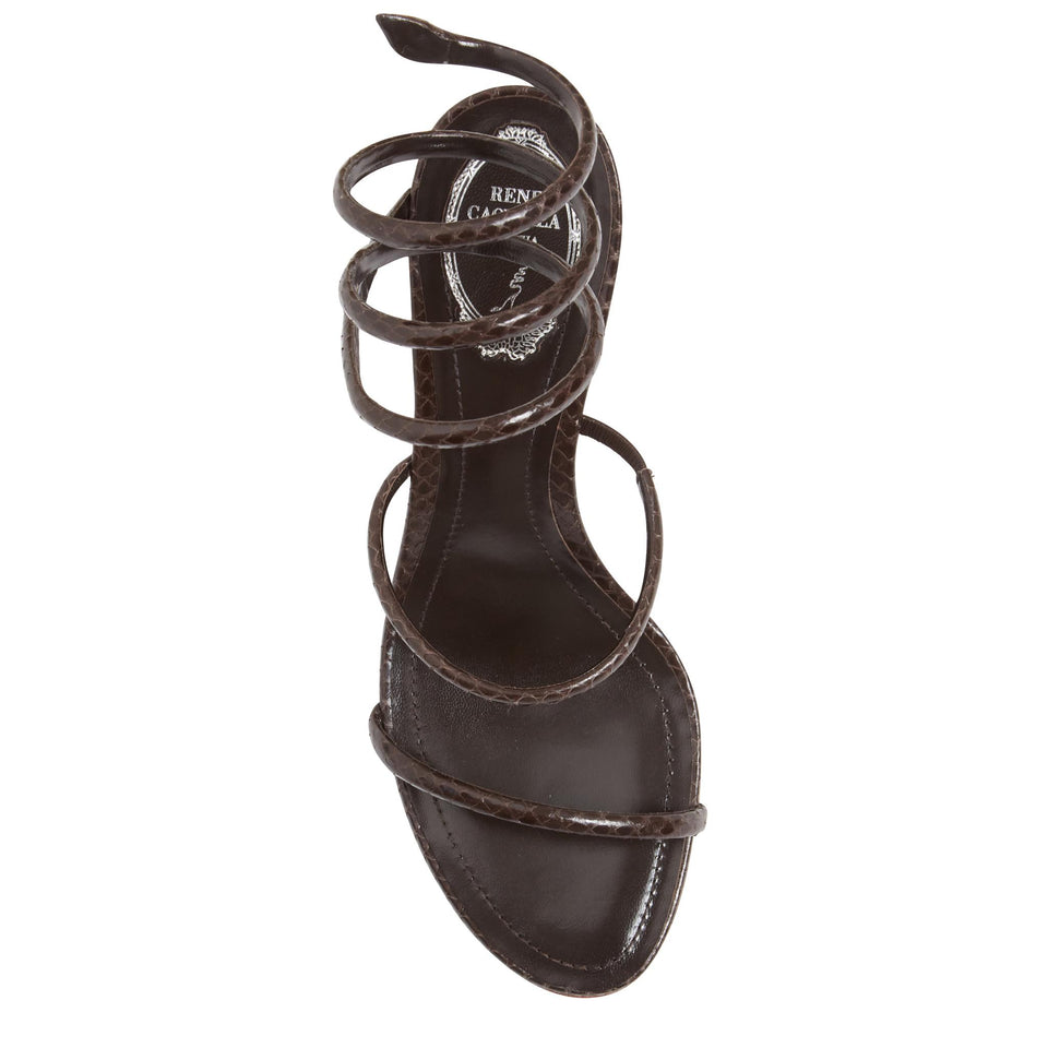 Sandalo ''Cleo'' in pelle marrone C12478-080 AY015029BROWN RENE CAOVILLA