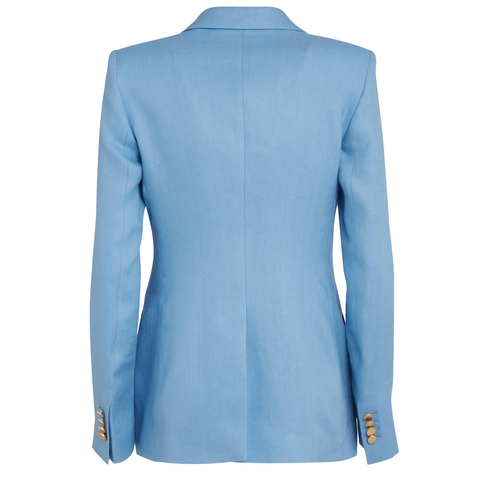 Double breasted jacket ''J-Parigi'' in light blue fabric