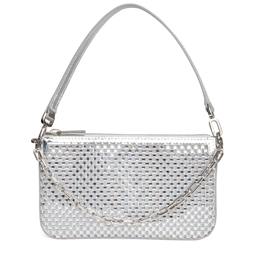 Borsa ''Loubila Mini'' in pelle argento