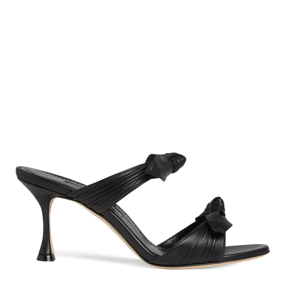 Sandalo "Lollo 70" in pelle nero 224-1604 BLCK MANOLO BLAHNIK