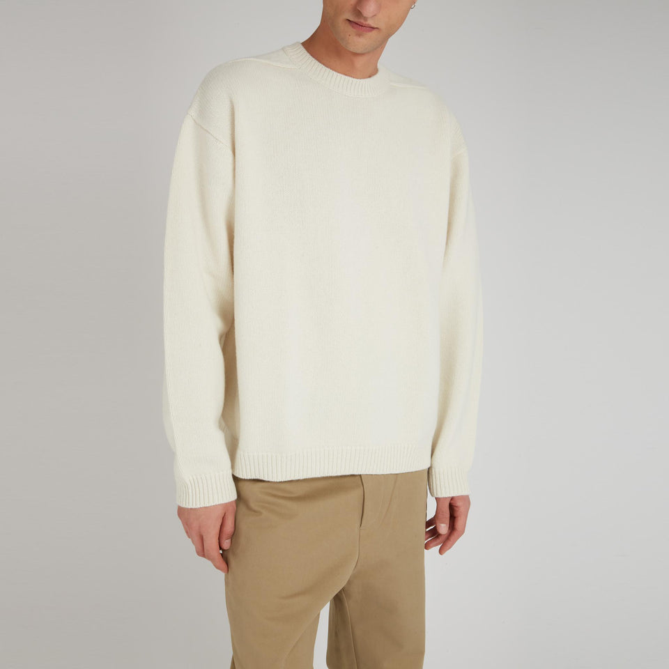 White wool sweater