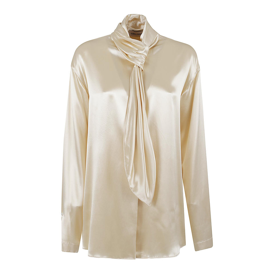 Camicia in raso avorio 0207 662700006 ALBERTA FERRETTI