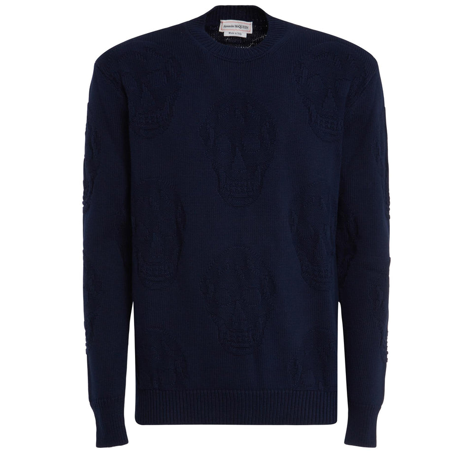 Maglia in cotone blu