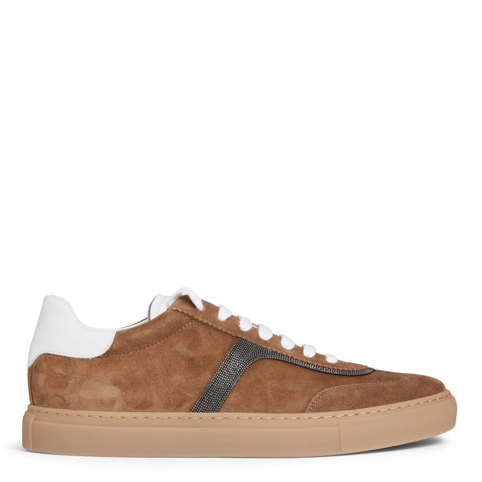 Sneakers in suede marrone MZSFG2908 C7495 BRUNELLO CUCINELLI