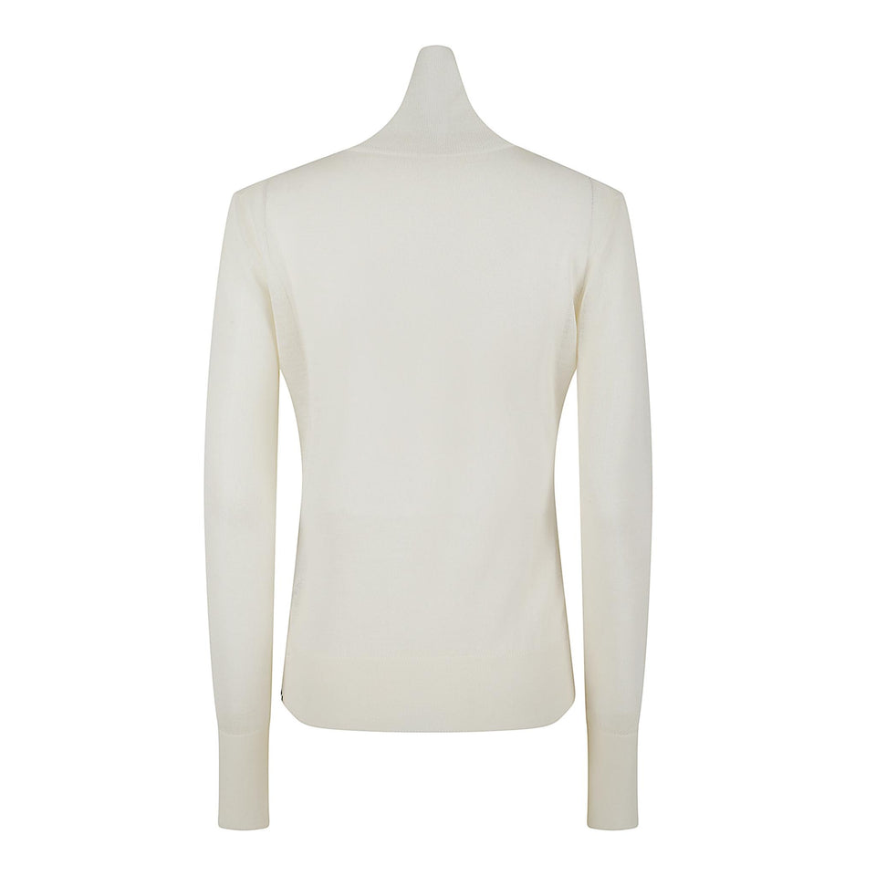 Maglia in lana bianca D475M714 EPK14800 ERMANNO SCERVINO