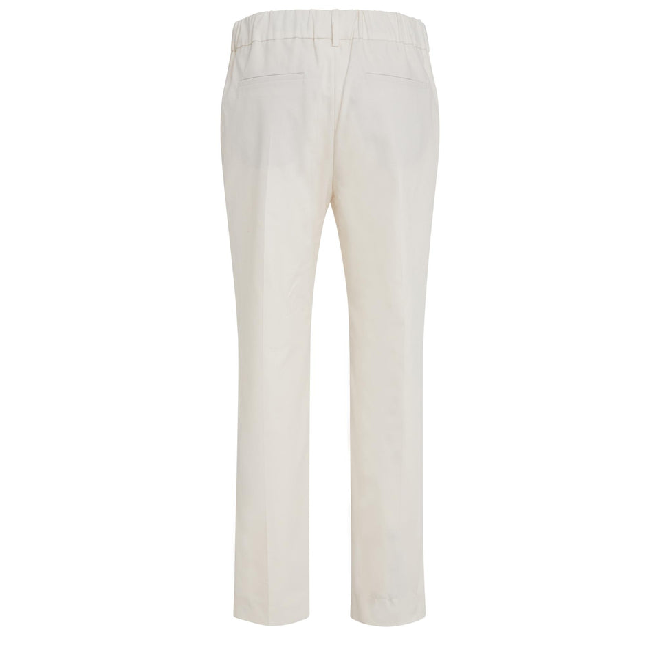 Pantalone in cotone bianco