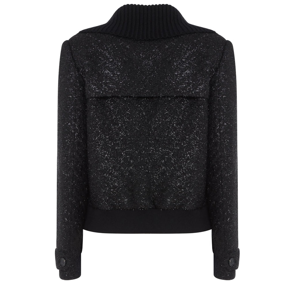 Giacca in tweed nera