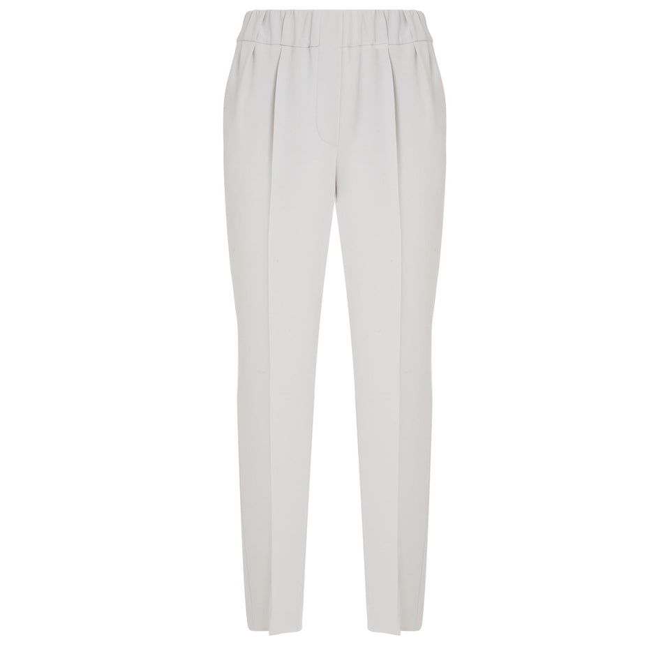 Gray silk trousers