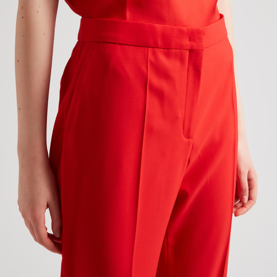 Pantalone in lana rosso