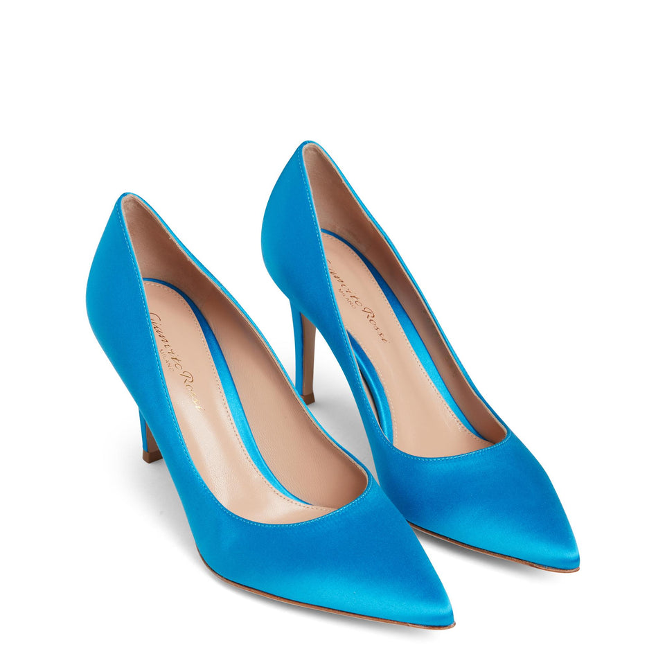 Decolletè "Gianvito" in raso azzurra G24580 85RICCASTURC GIANVITO ROSSI