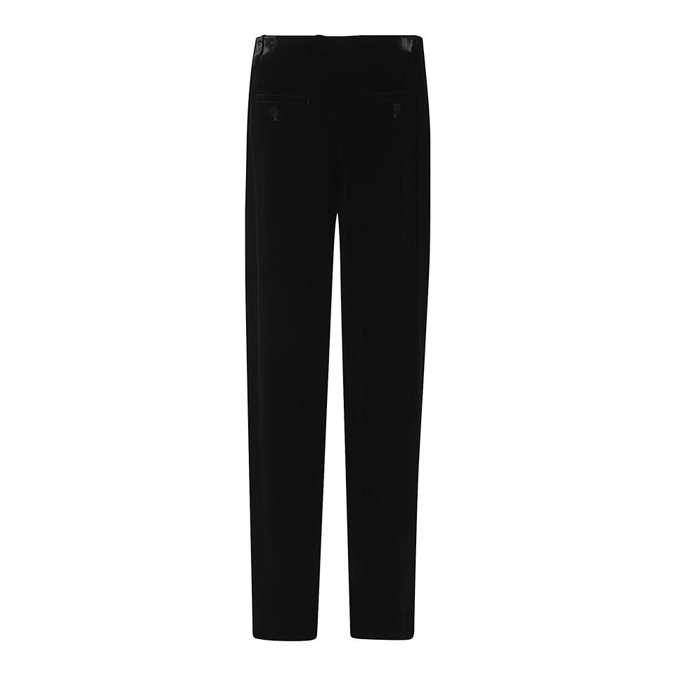 Pantalone in velluto nero 848860 QEAGW1000 ALEXANDER MCQUEEN