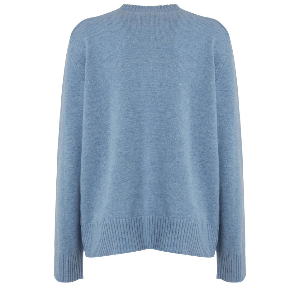 "Baltra" sweater in light blue cashmere