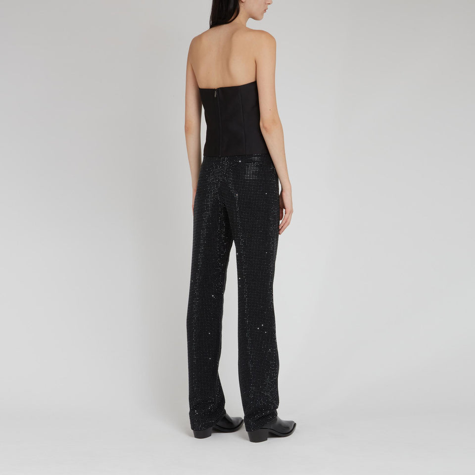 Top in tessuto nero RM-AW24-082T BLACK ROLAND MOURET