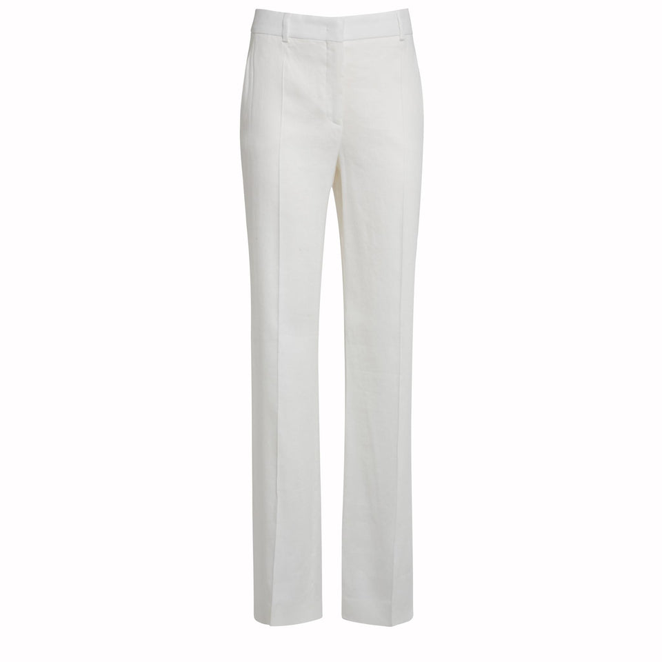 White linen trousers