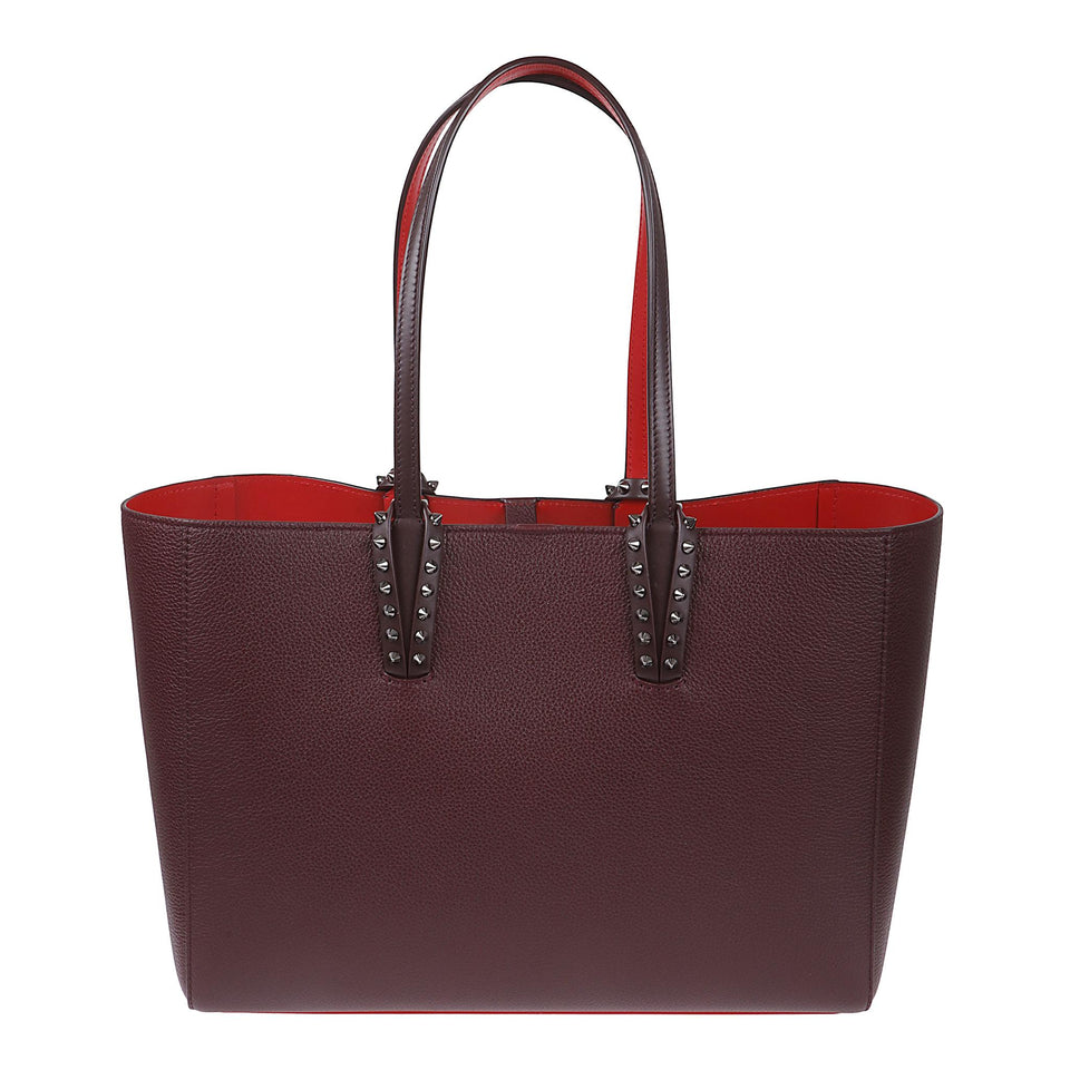 Borsa tote ''Cabata'' in pelle bordeaux 1255045 8648 CHRISTIAN LOUBOUTIN