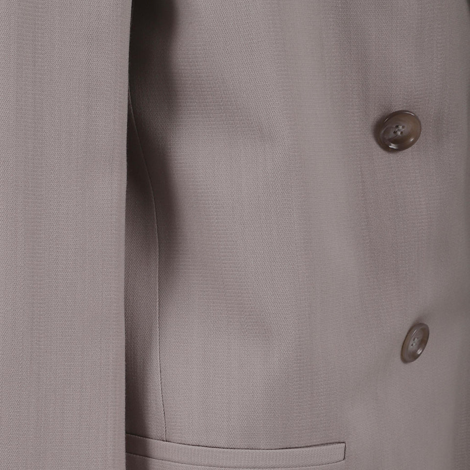 Giacca doppio petto in lana rosa 0503 66380186 ALBERTA FERRETTI