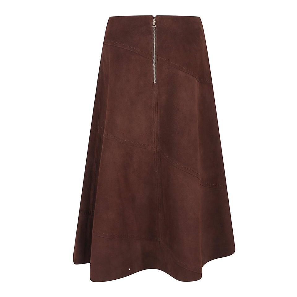 Gonna in suede marrone CC508H19304 C201 ALICE & OLIVIA