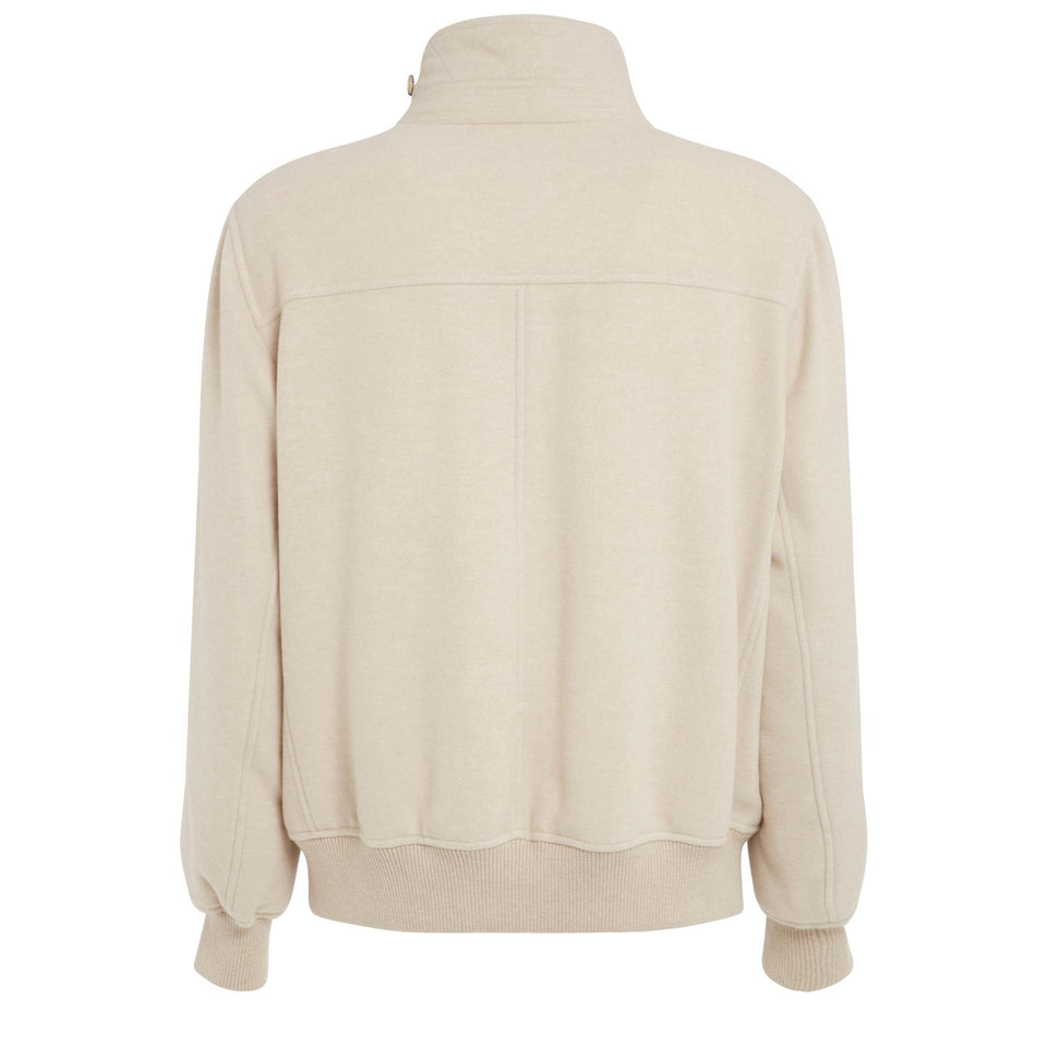 Giubbotto in cashmere beige
