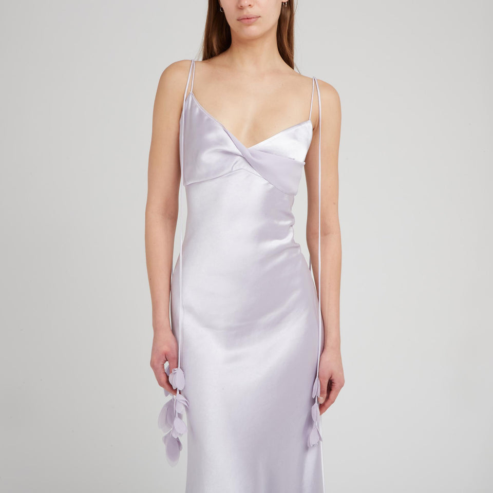 Lilac satin dress