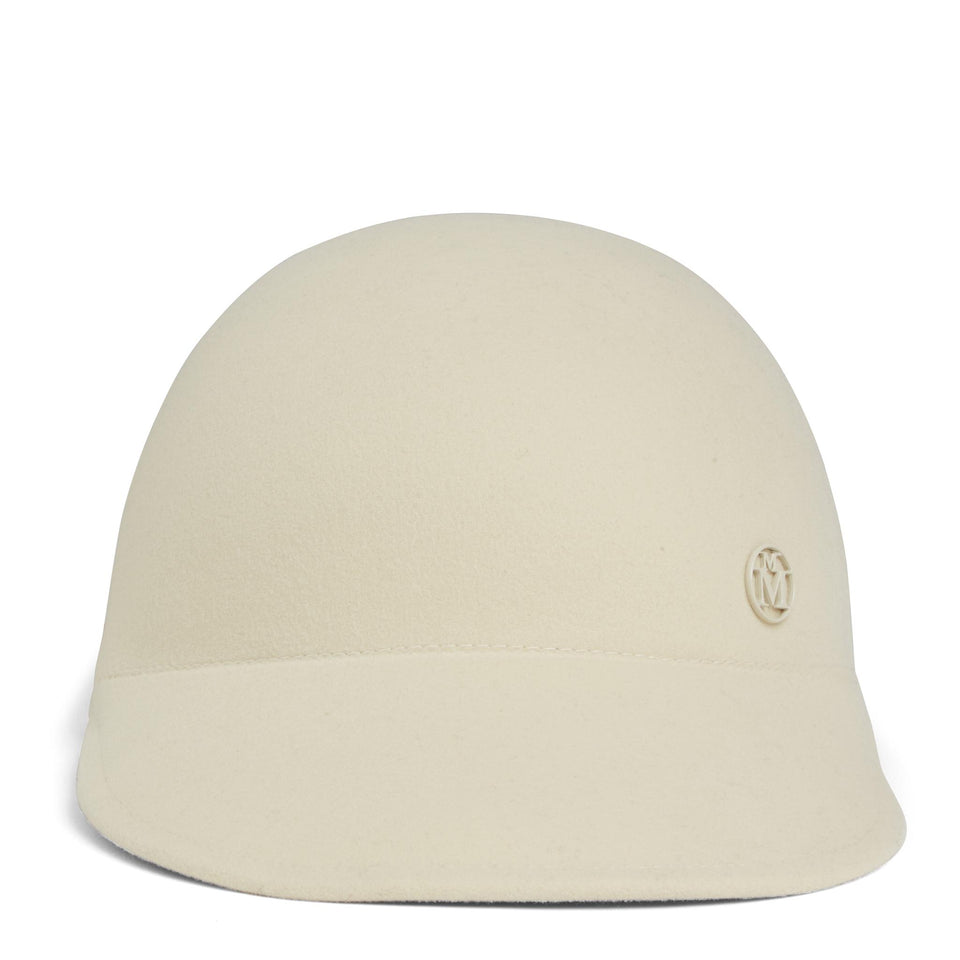 White Wool "Tiger" Peaked Hat