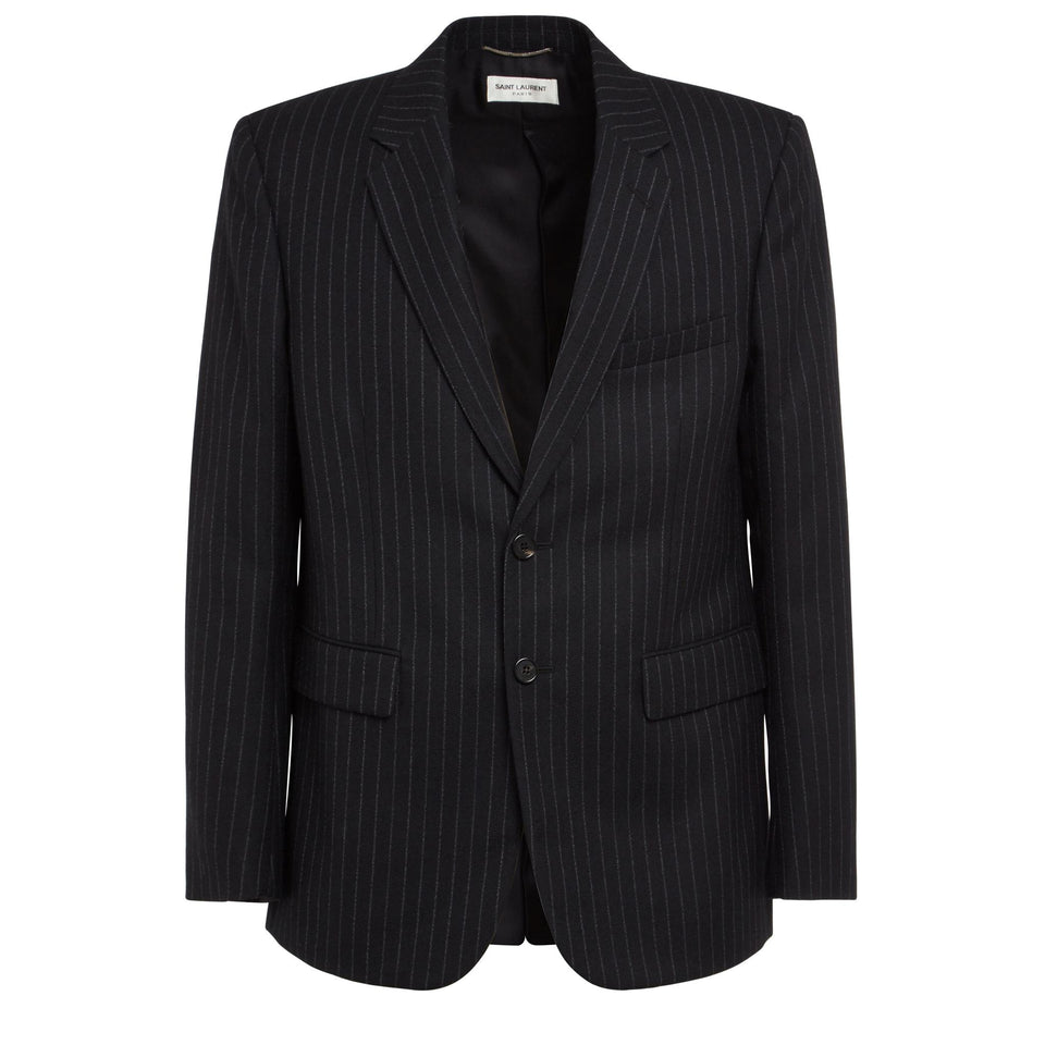 Giacca in flanella di lana nera - GIO MORETTI