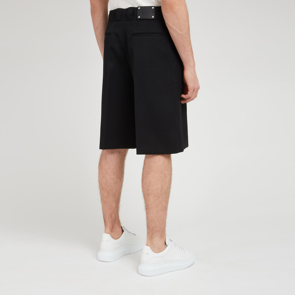 Black cotton shorts