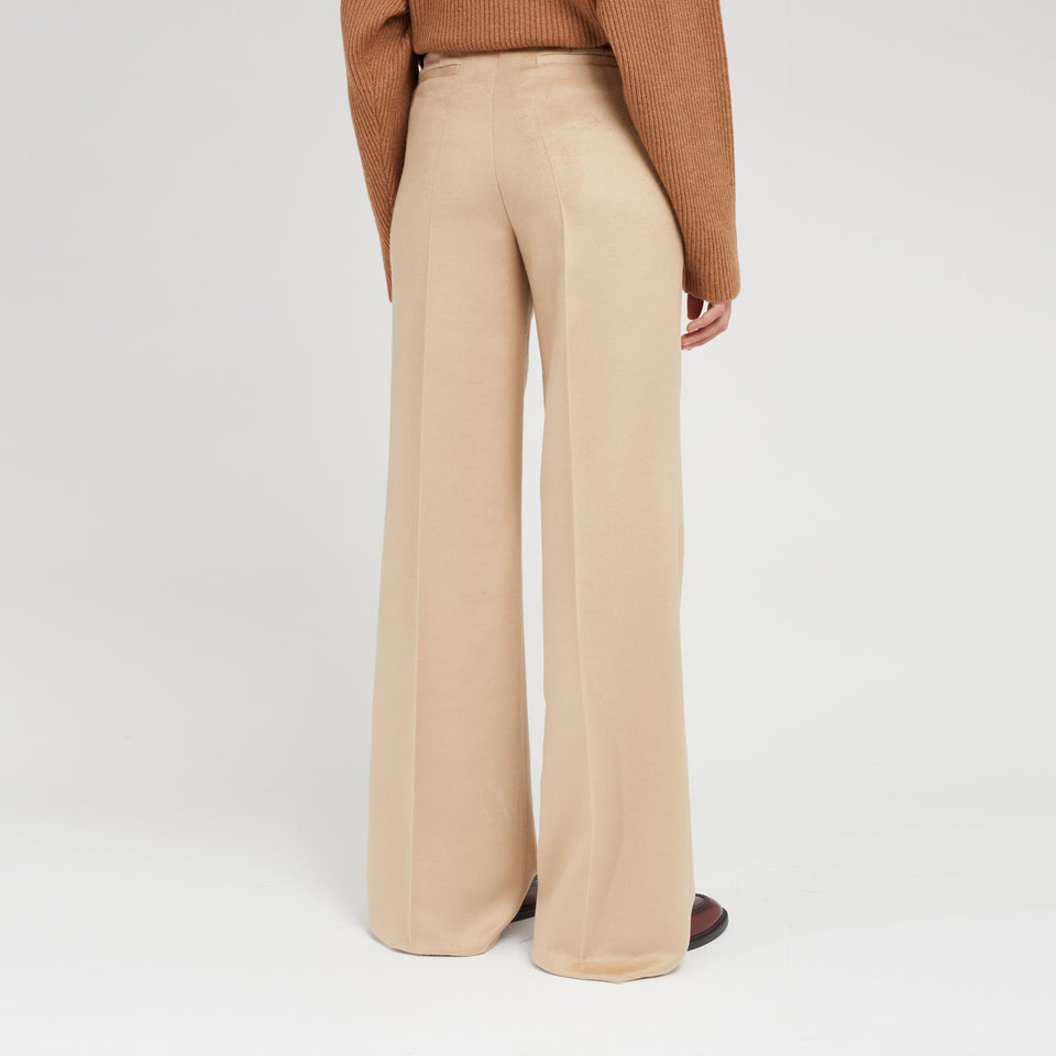 "Vesta" trousers in beige wool