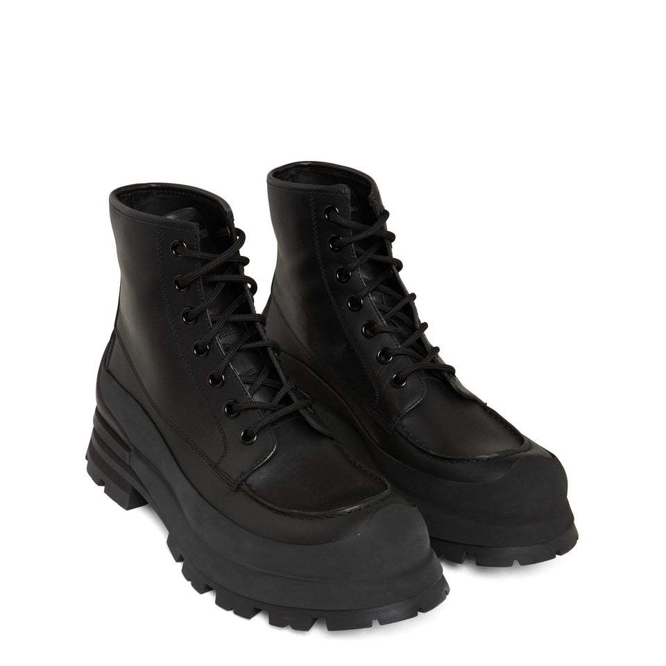 Stivaletto ''Wander'' in pelle nero 758769 WHLZ41000 ALEXANDER MCQUEEN