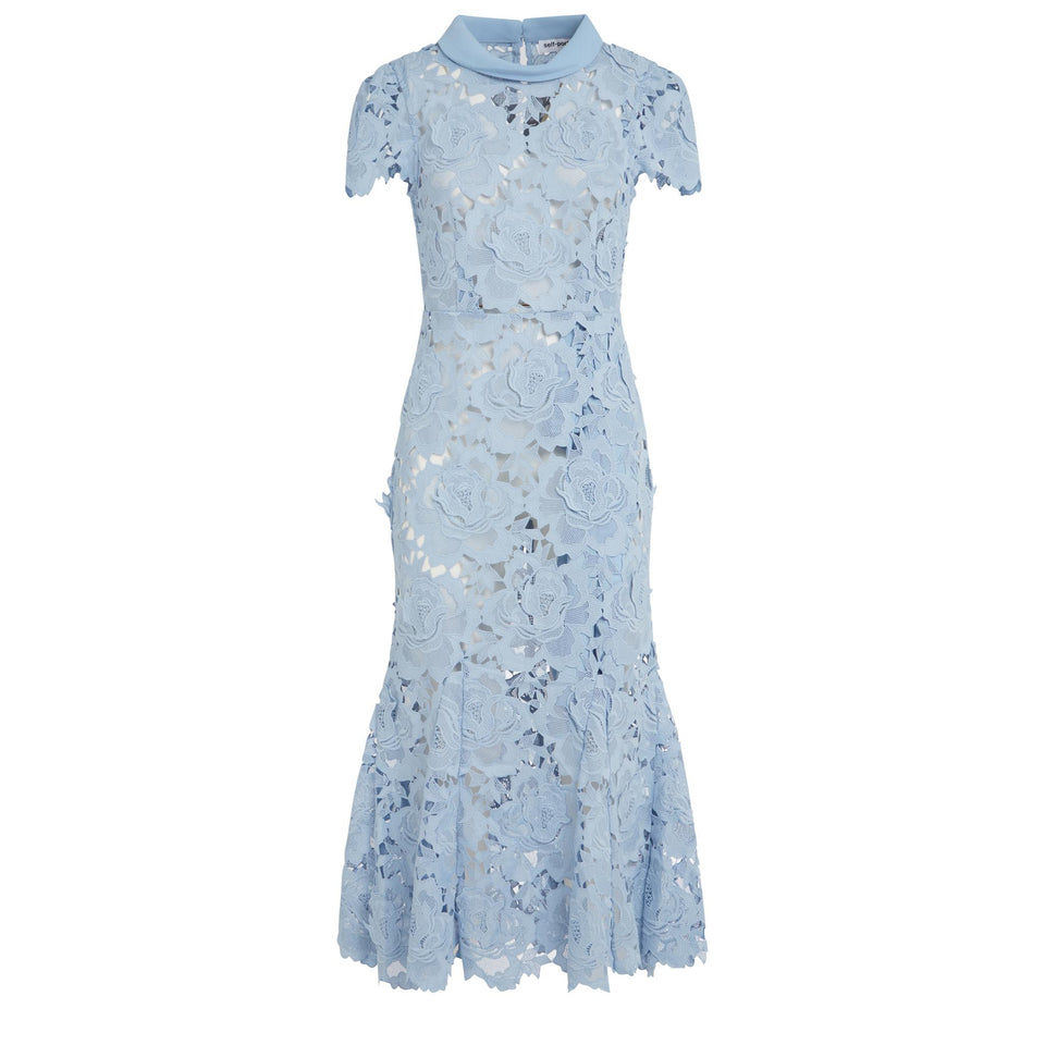 Dress in light blue fabric