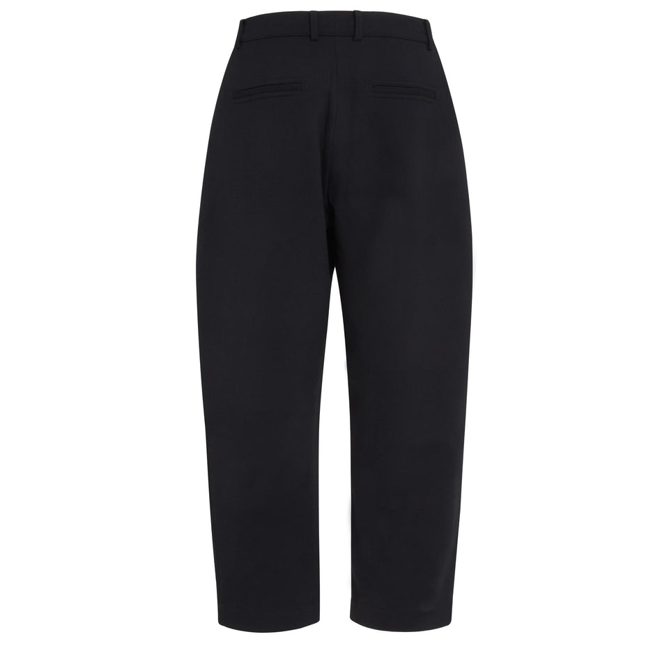 Pantalone oversize in tessuto blu