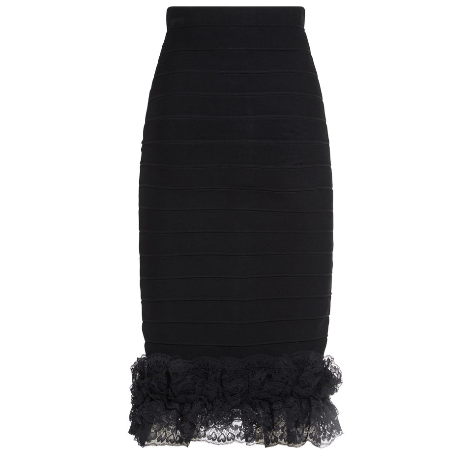 Black knitted skirt