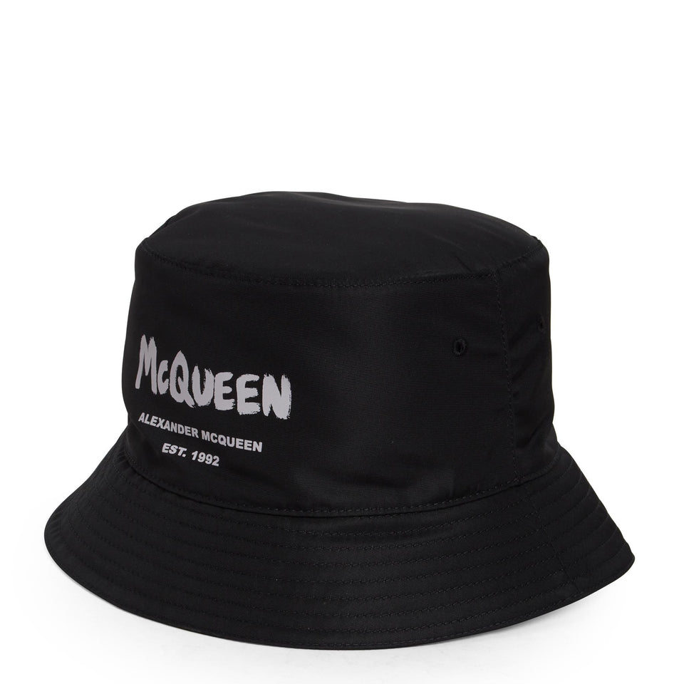 Black nylon fisherman's hat