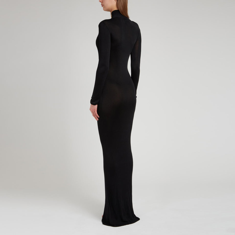 Maxi dress in black fabric