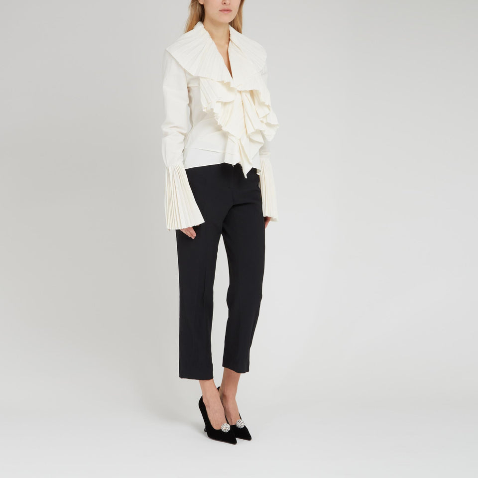 Blusa in tessuto bianca