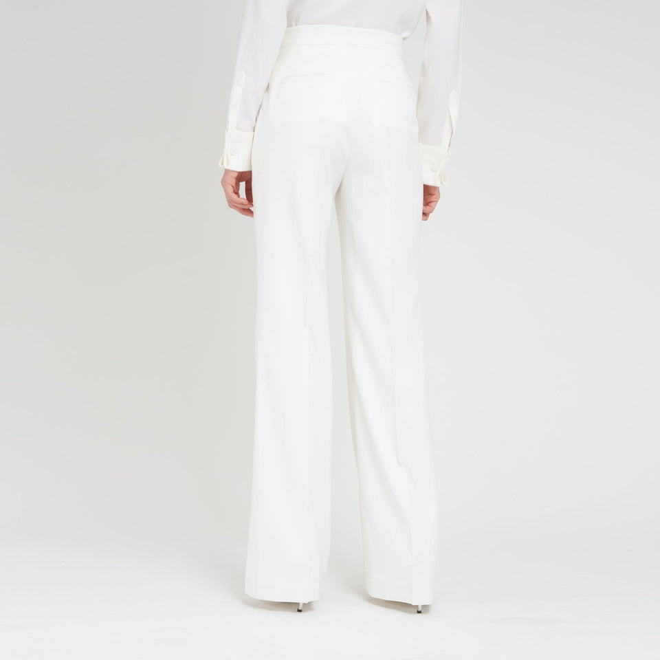 "Vesta" trousers in ivory wool